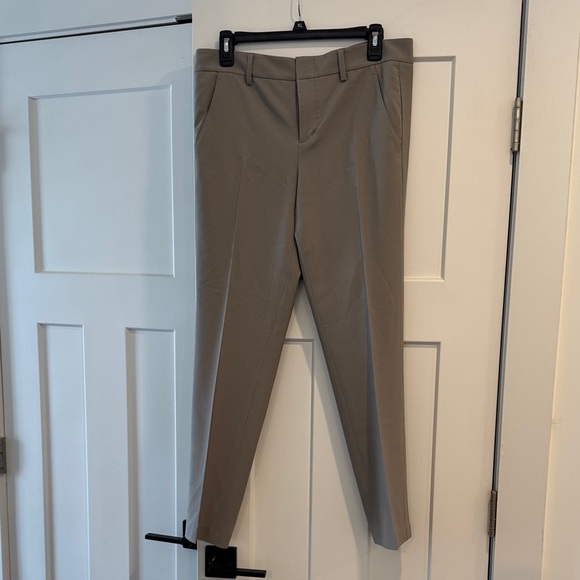 Vince Pants - Vince Women’s Taupe Pleated Wool Trouser Pants, Size 10